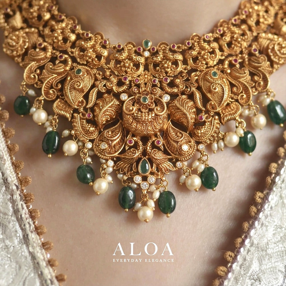 Heritage Peacock Motif Bridal Set