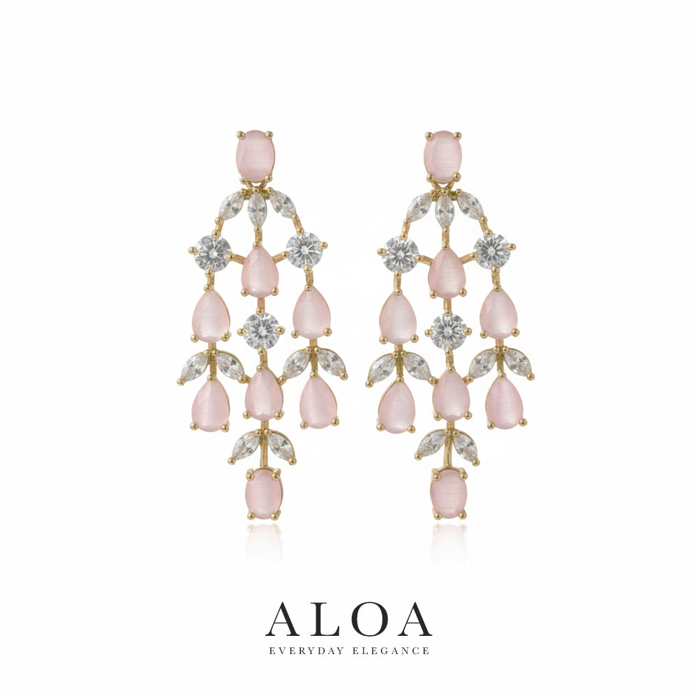 Diamond Fire CZ Chandelier Set