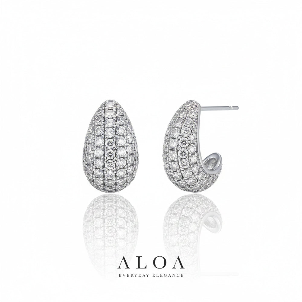 Iced Dewdrop J-Hoops