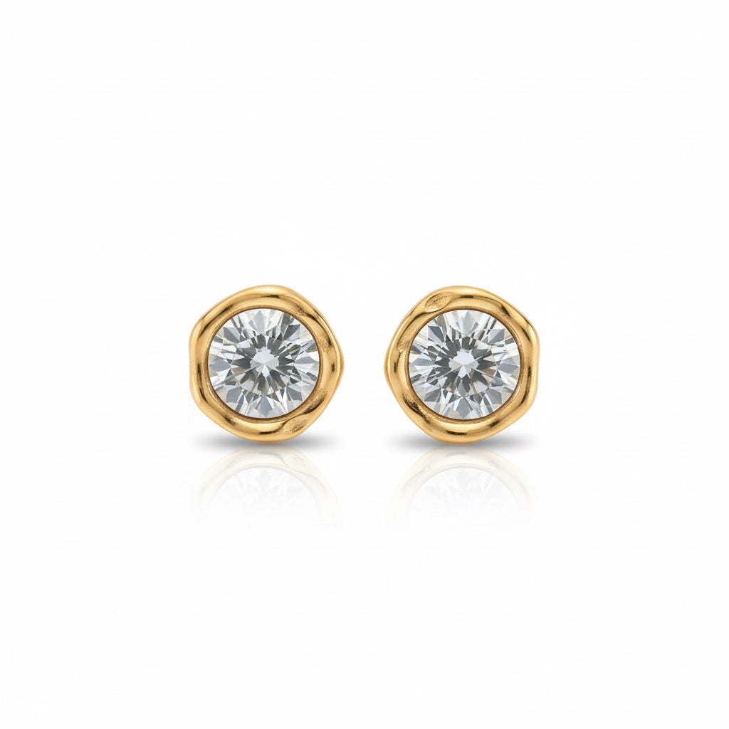 Gold Plated CZ Studs