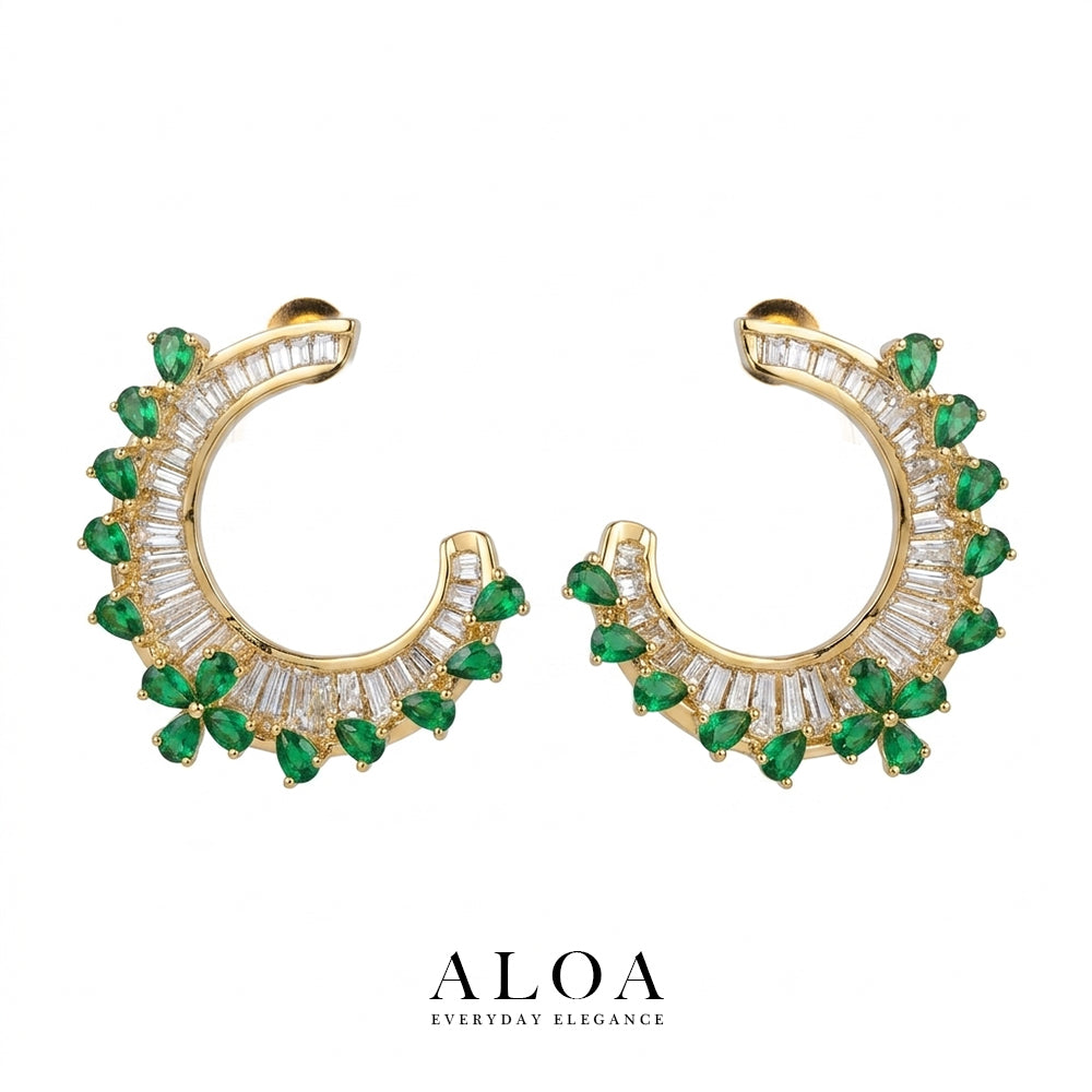 Aurora Crescent Studs