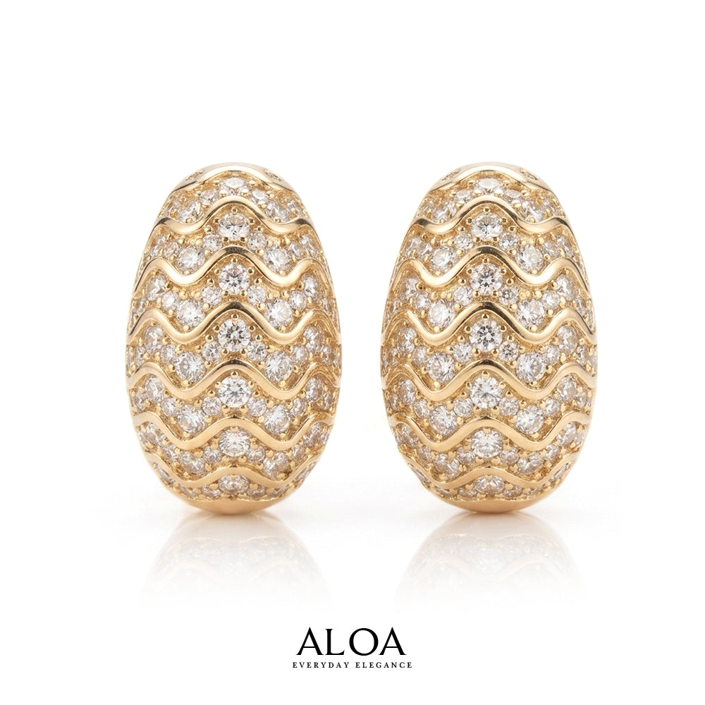 Golden Wave Hoops