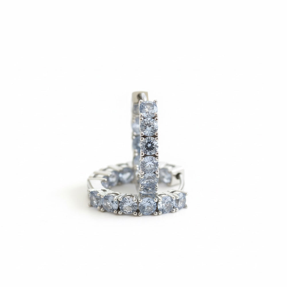Icy Blue CZ Eternity Hoop