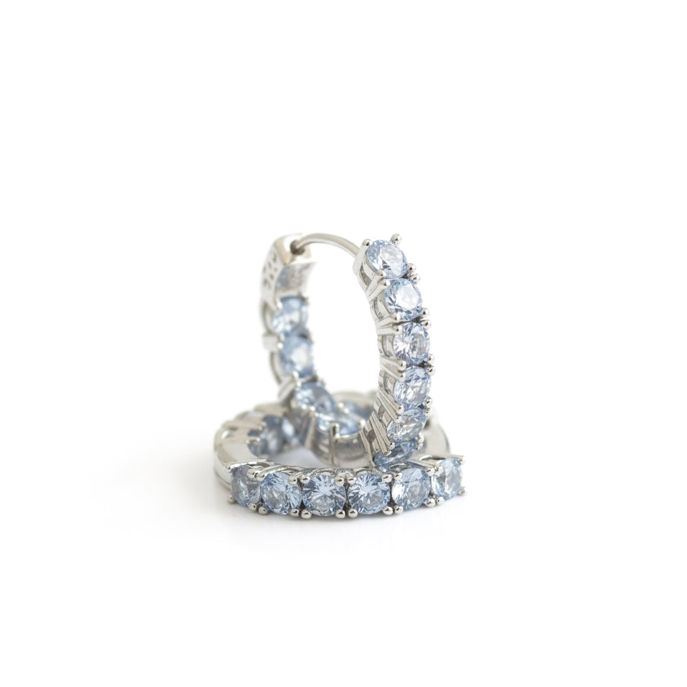 Icy Blue CZ Eternity Hoop