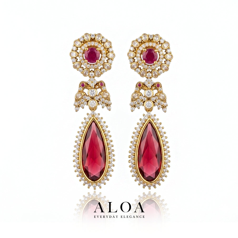 Regal Ruby Chandelier Drops
