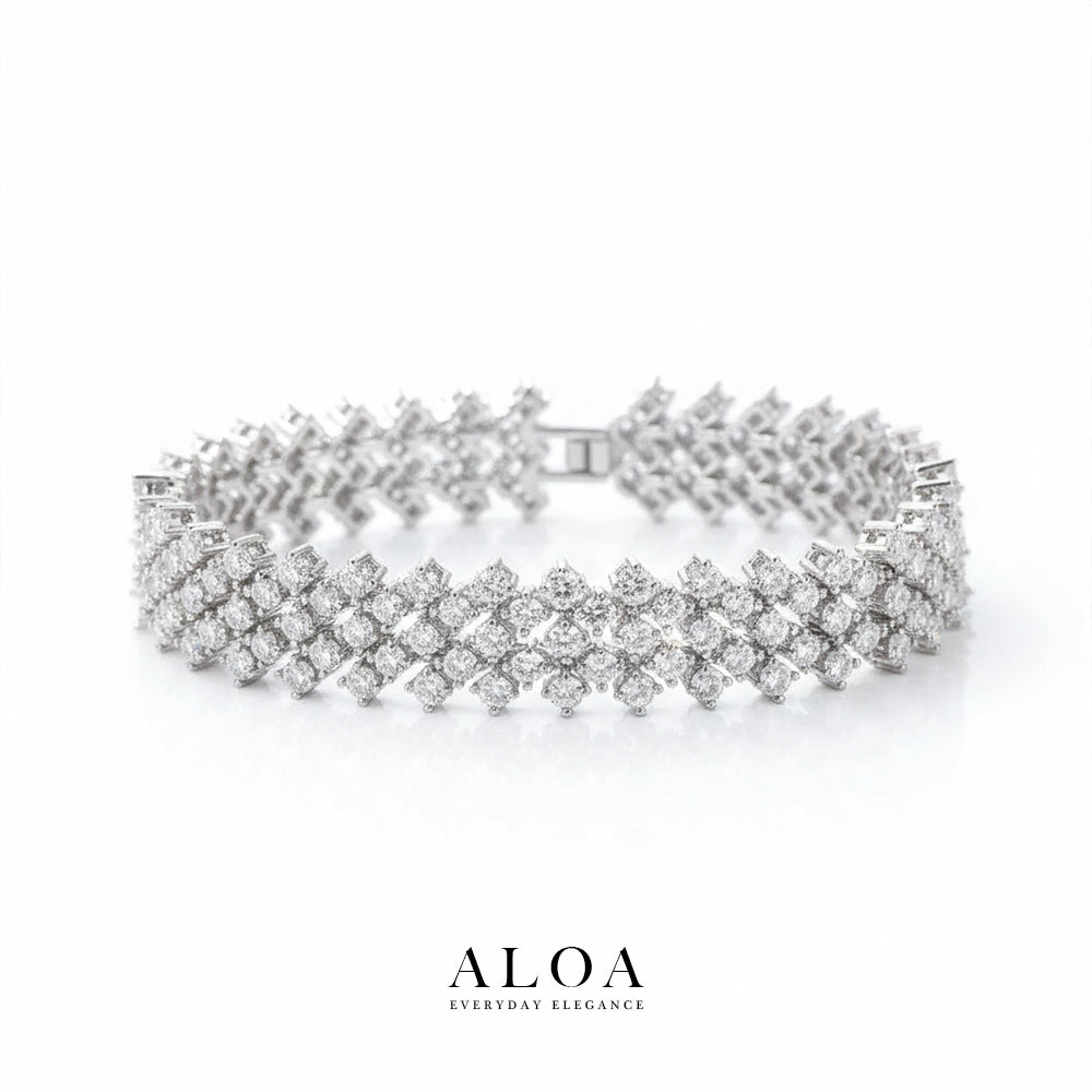 Lux Lattice Three-Row Bracelet
