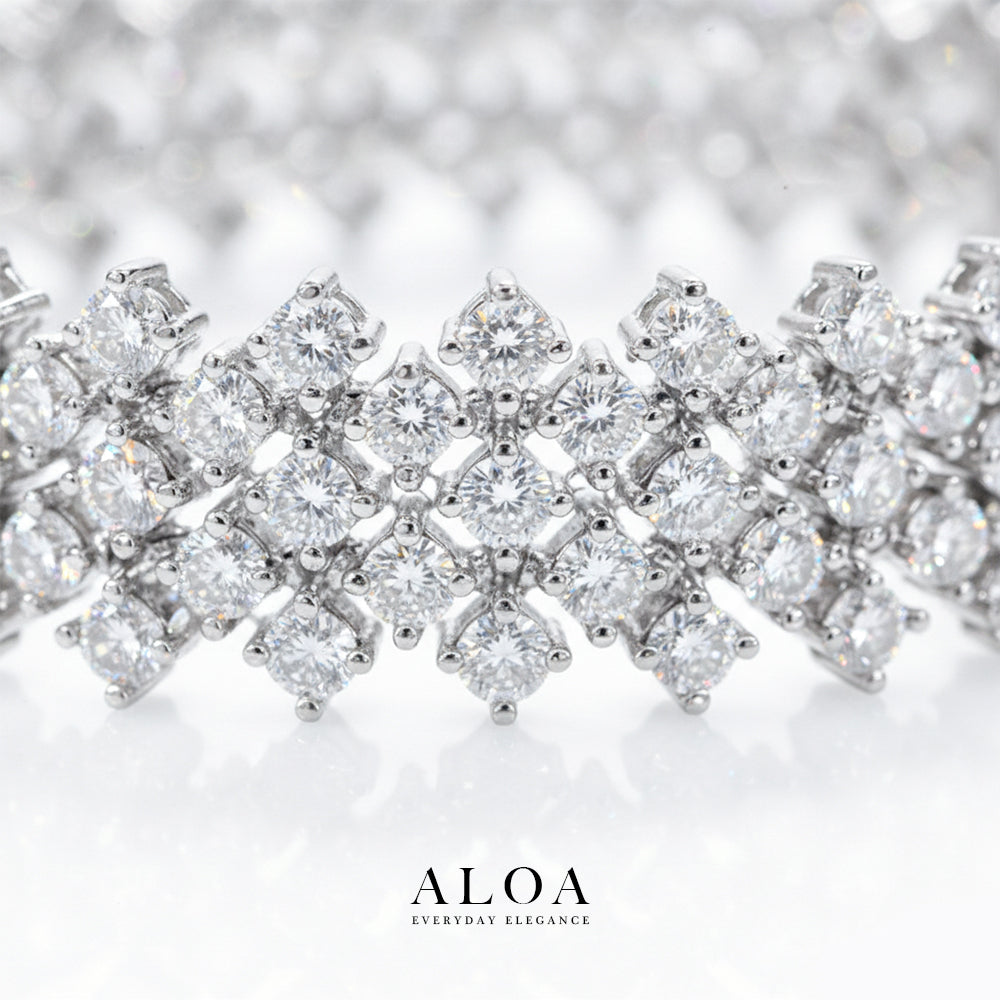 Lux Lattice Three-Row Bracelet