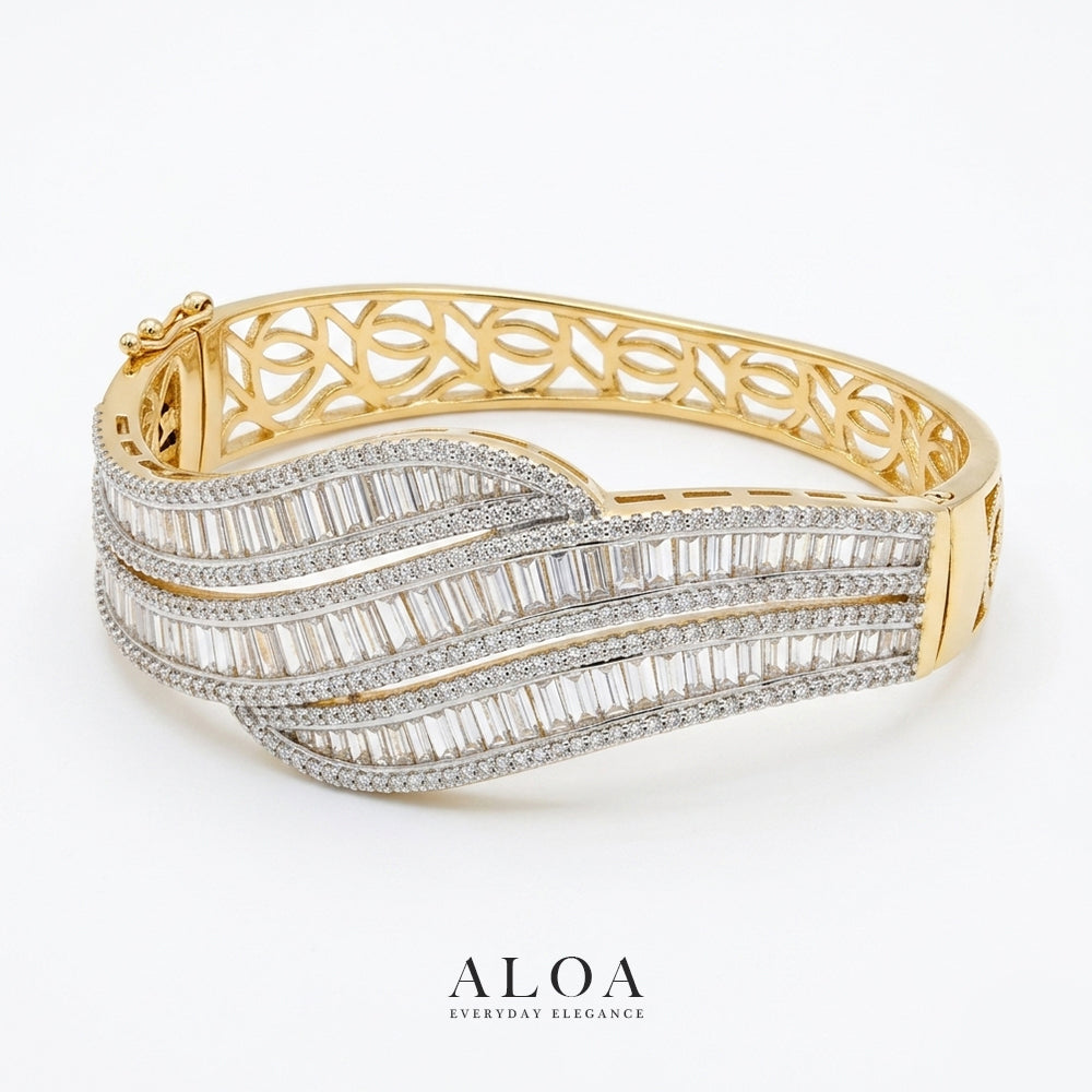 Wave Symphony Baguette Bracelet