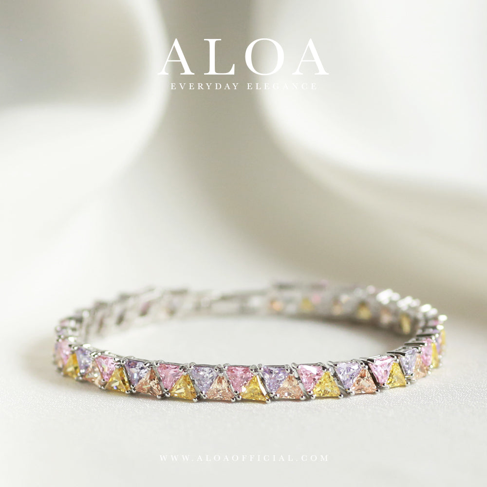 Triangular CZ Statement Bracelet