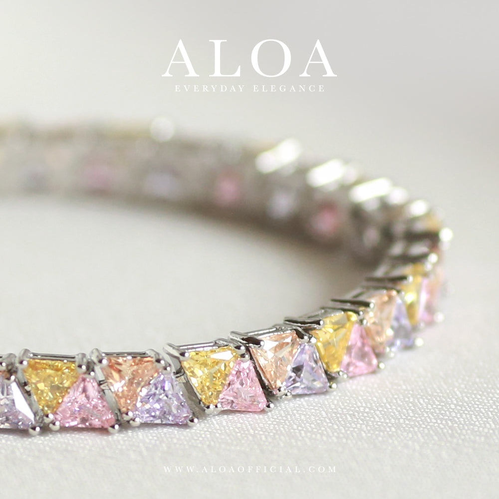 Triangular CZ Statement Bracelet