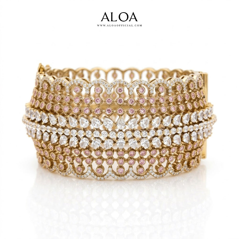 Soft Pink Statement Bracelet