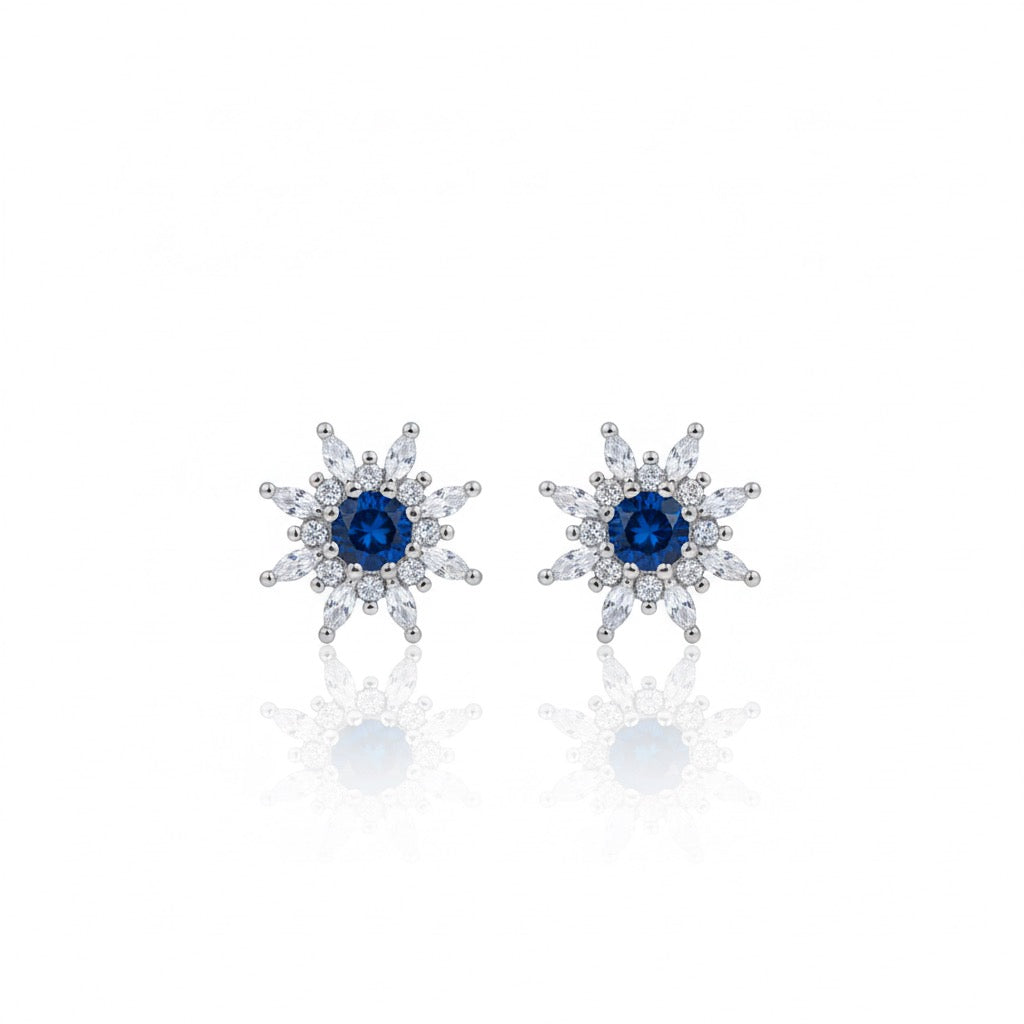 Celestial Spark CZ Stud Earrings