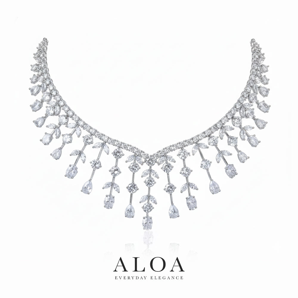 Diamond Fire CZ Chandelier Set