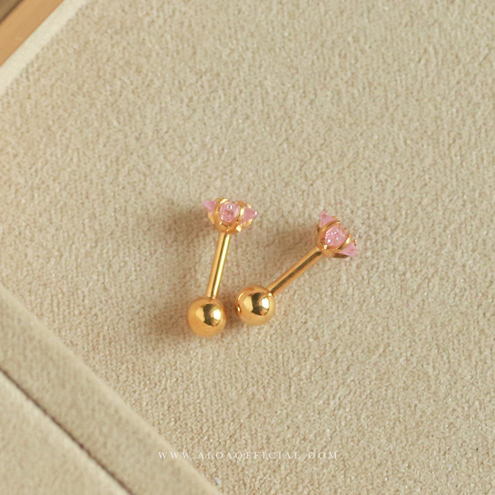 Pink Star Studs