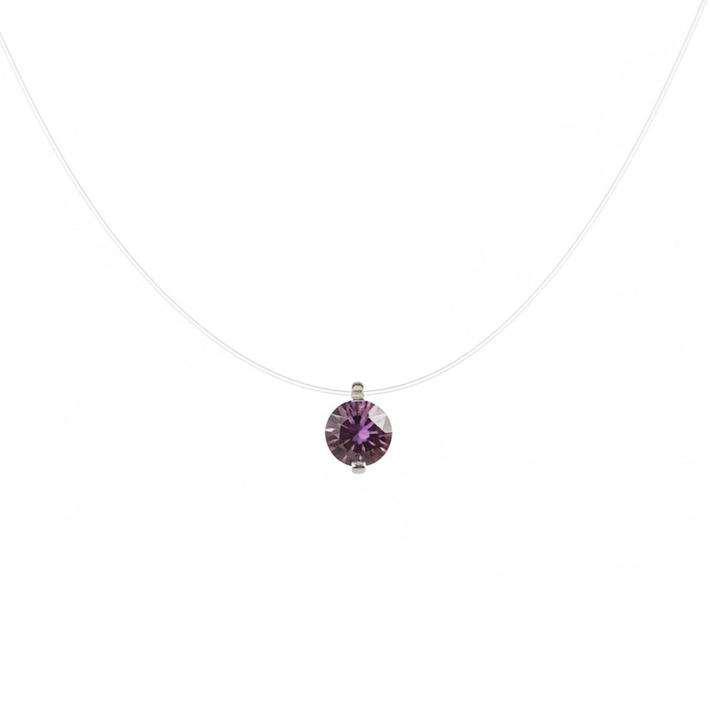 Purple Stone Illusion Pendant