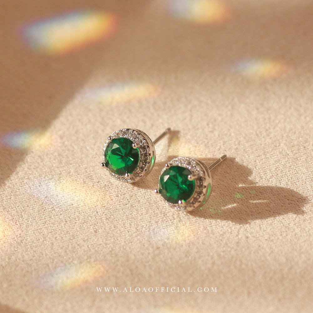 Green Dainty Studs