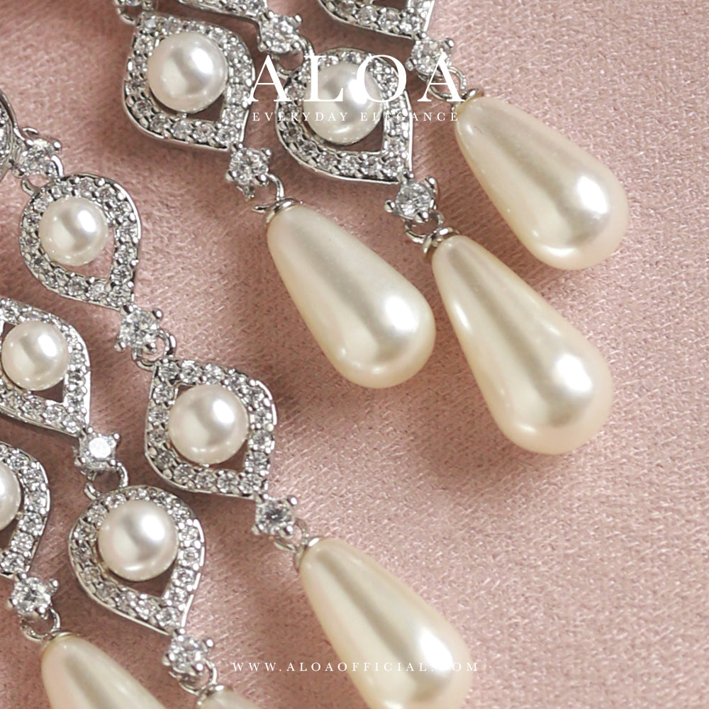 Pearl Chandeliers | Statement Earrings