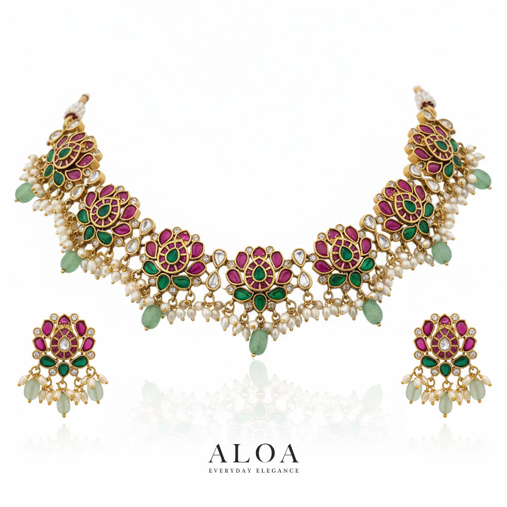 Lotus Bloom Choker Set