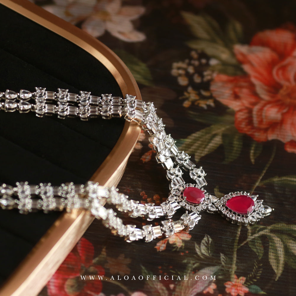 MIA - CUBIC ZIRCONIA NECKLACE SET