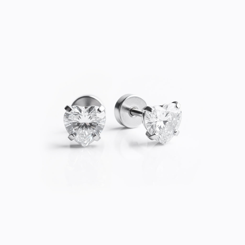 Heart Helix Studs
