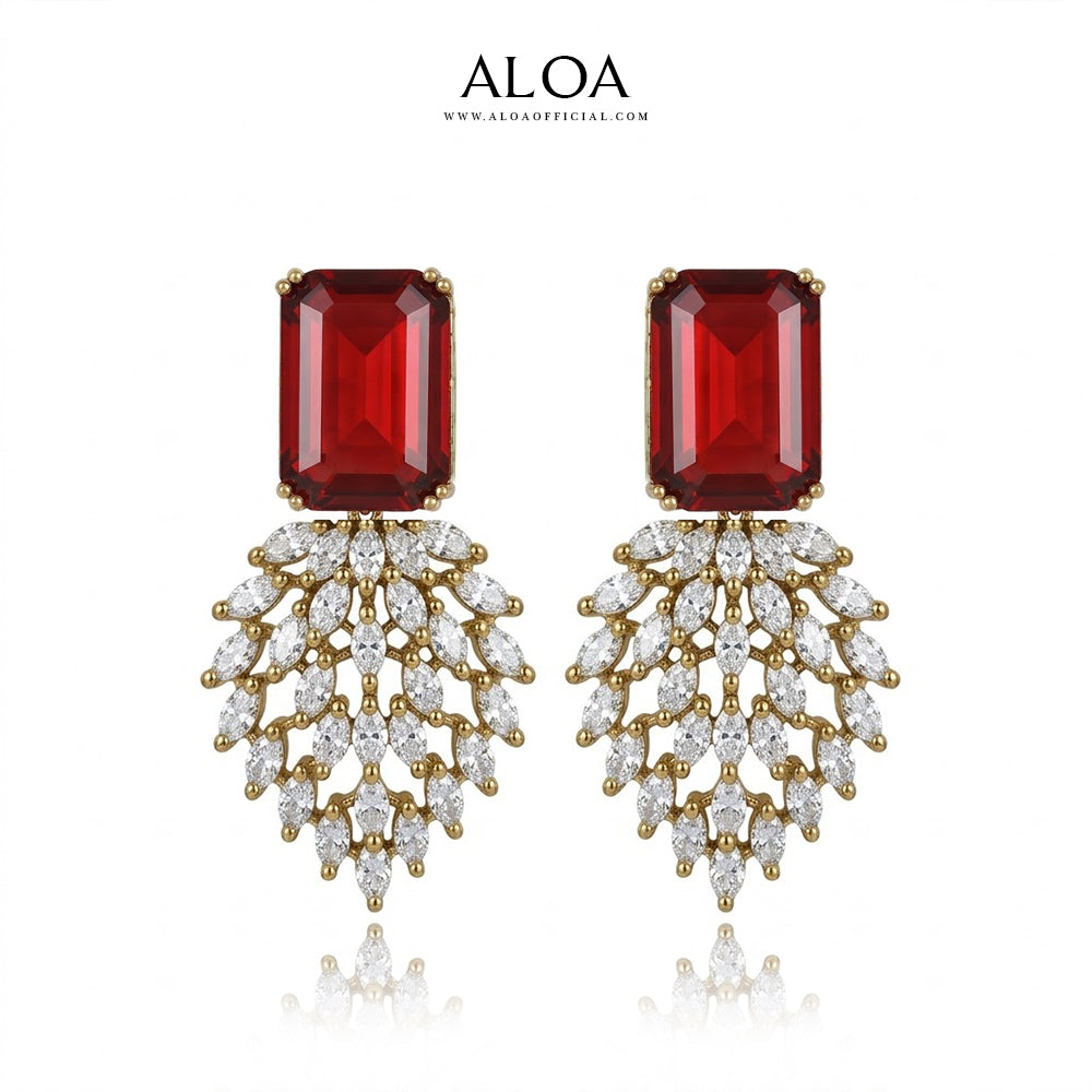 Ruby Gold Necklace Set