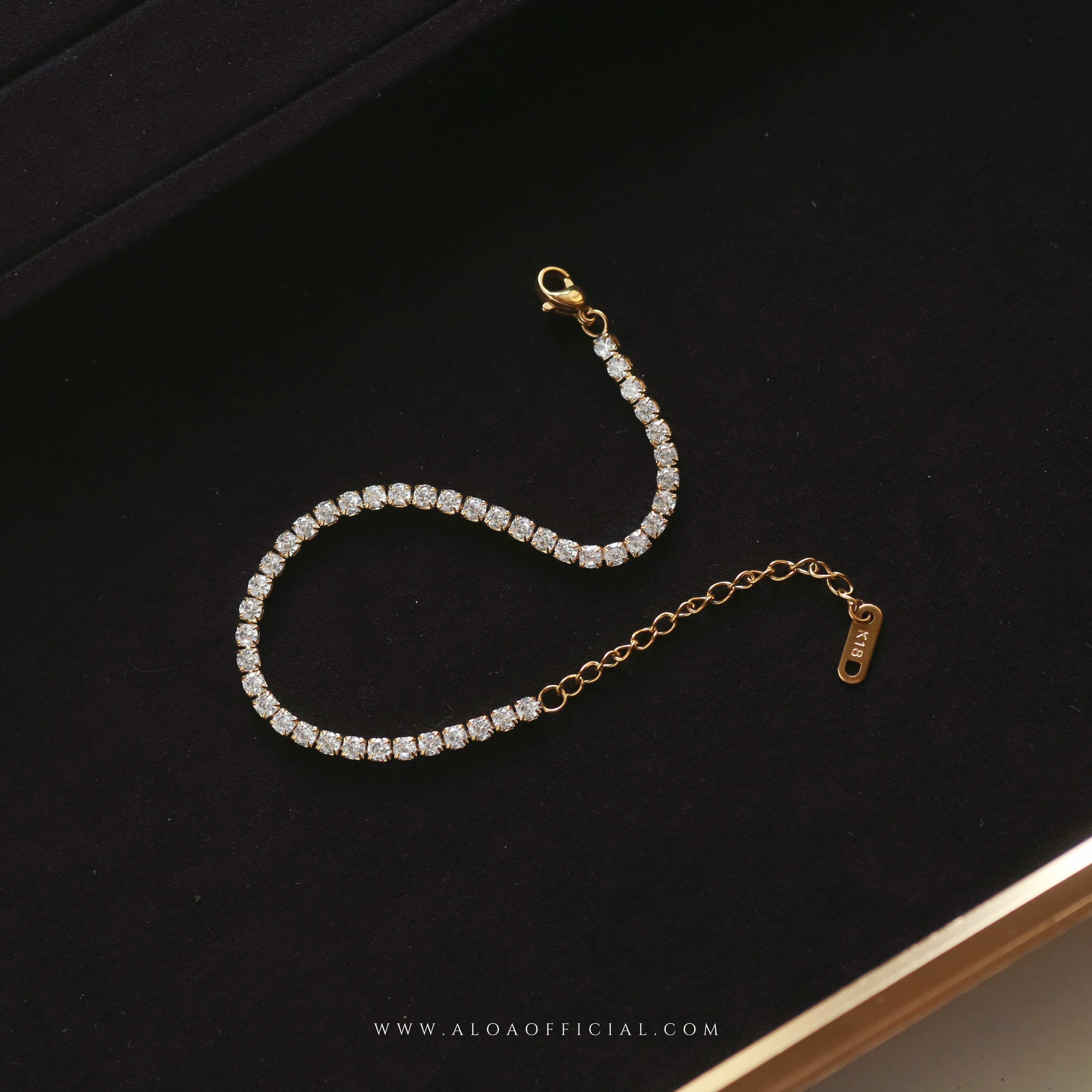 Golden Glow CZ Tennis Bracelet
