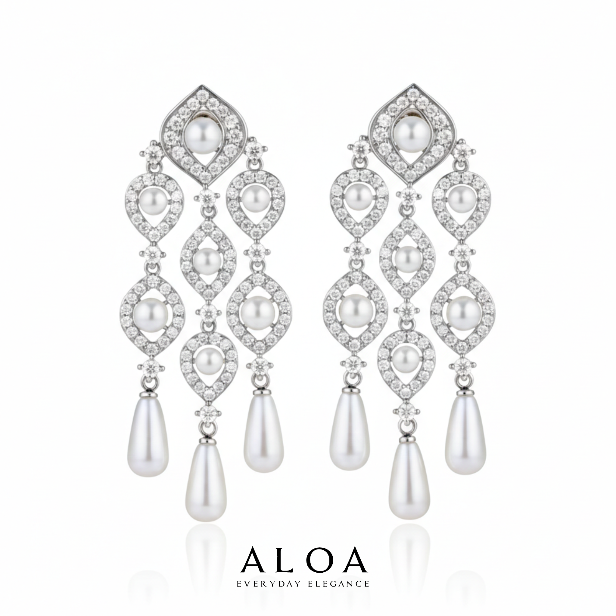 Pearl Chandeliers | Statement Earrings