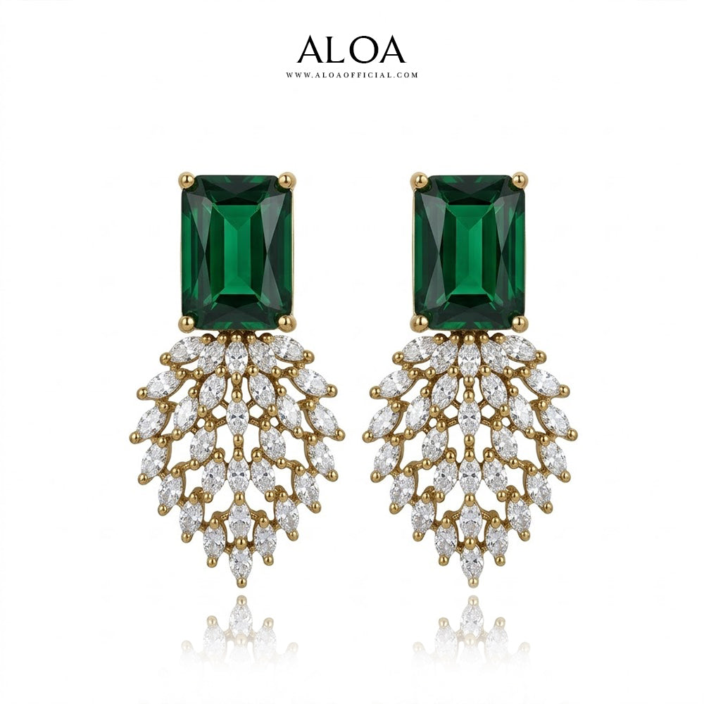 Emerald Gold Necklace Set