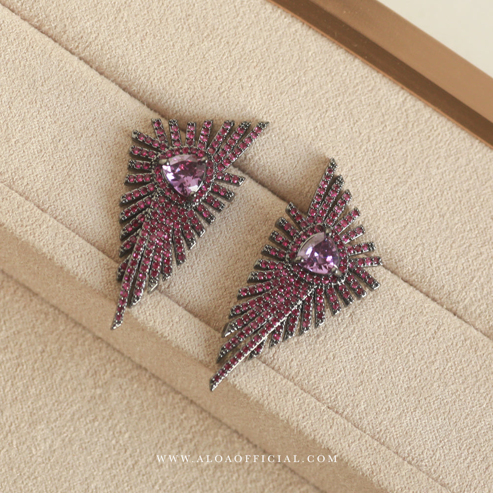 Berry Blush Sparkle Studs