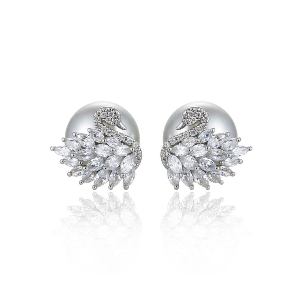 Swan Pearl Studs