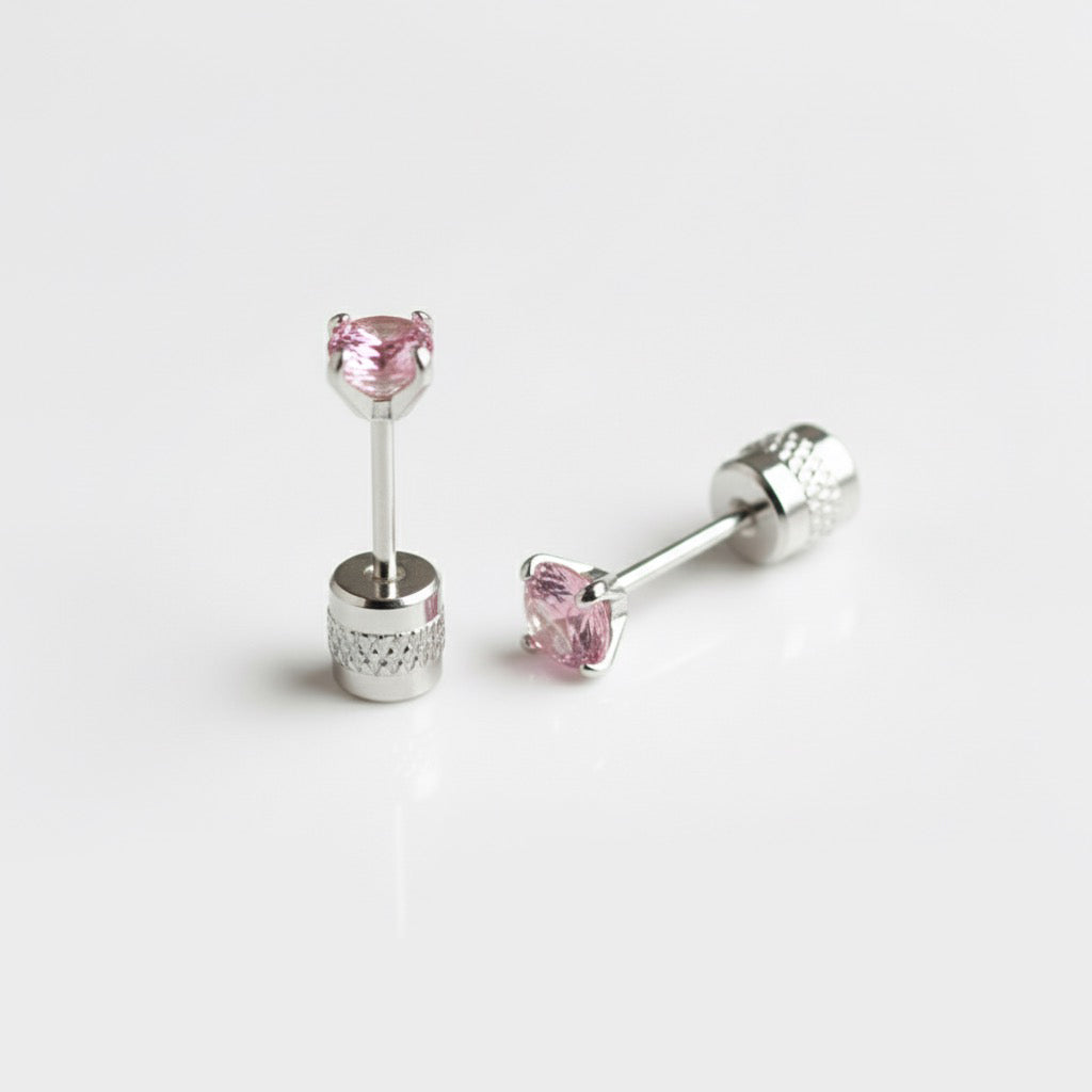 Pink Spark Helix Studs