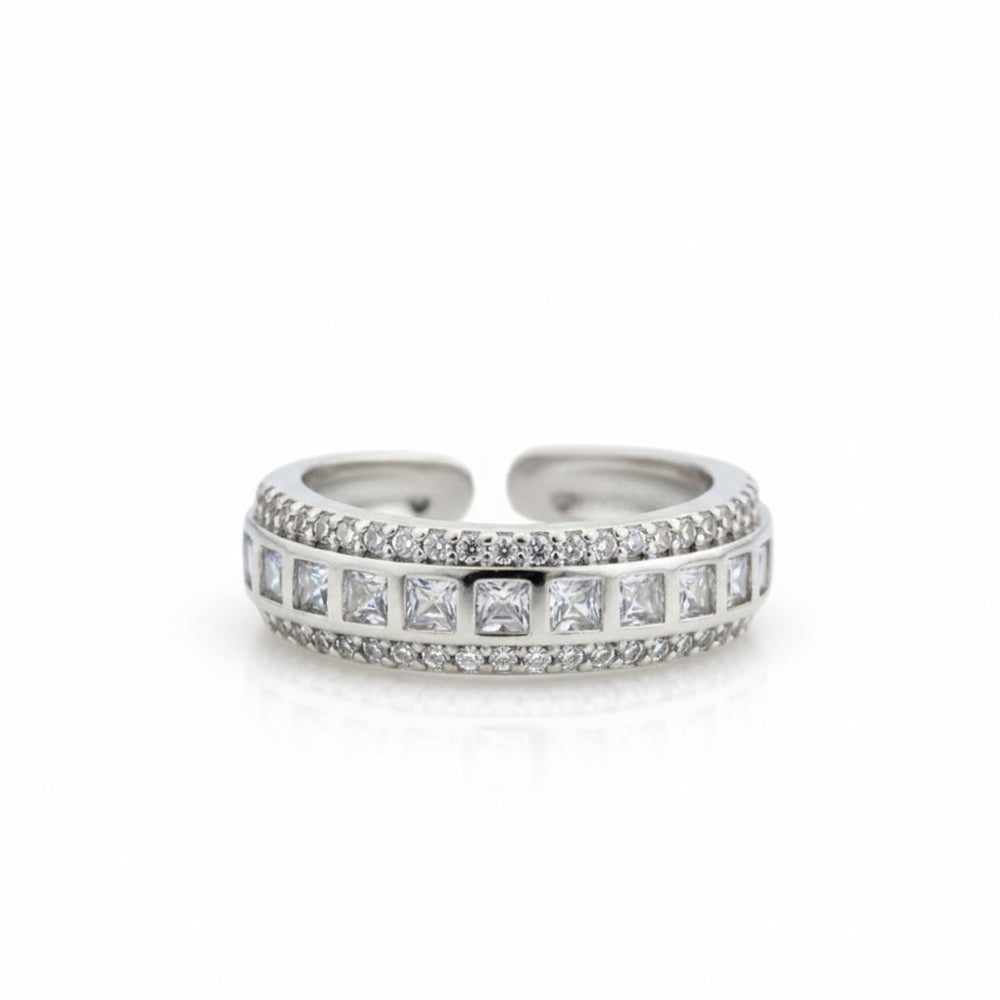The Pavé Sparkle Adjustable Band Ring