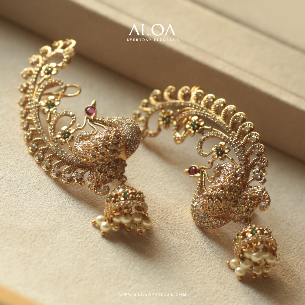 Royal Peacock Jhumka Cuffs