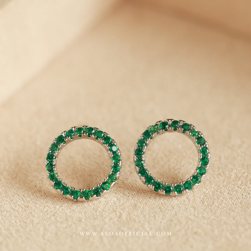 Circle of Sparkle CZ Studs