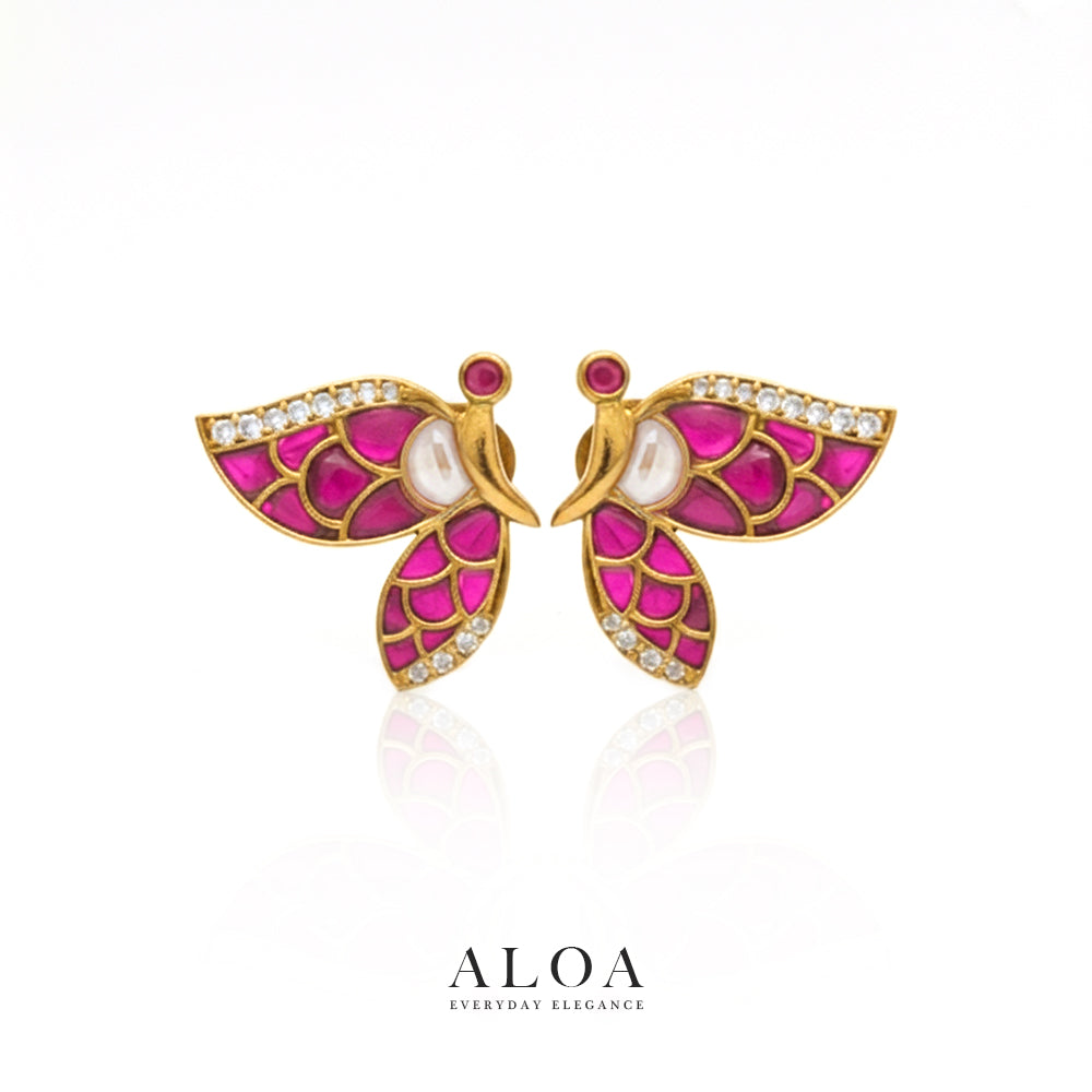 Butterfly Kemp Stone Studs