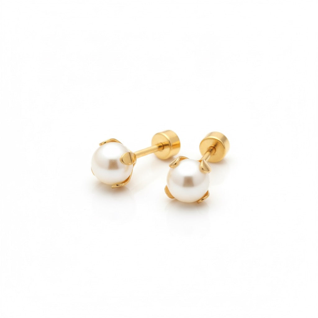 Classic Pearl Stud Earrings