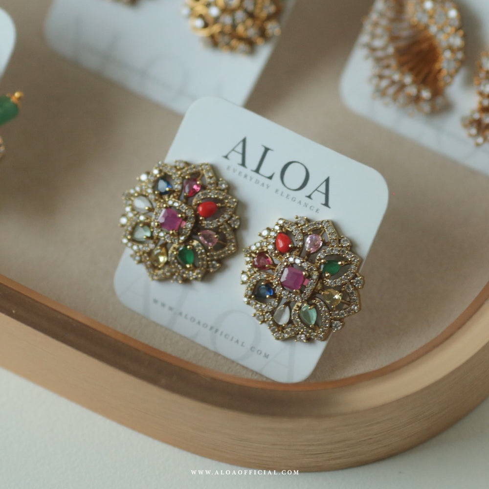 Mandala Statement Studs
