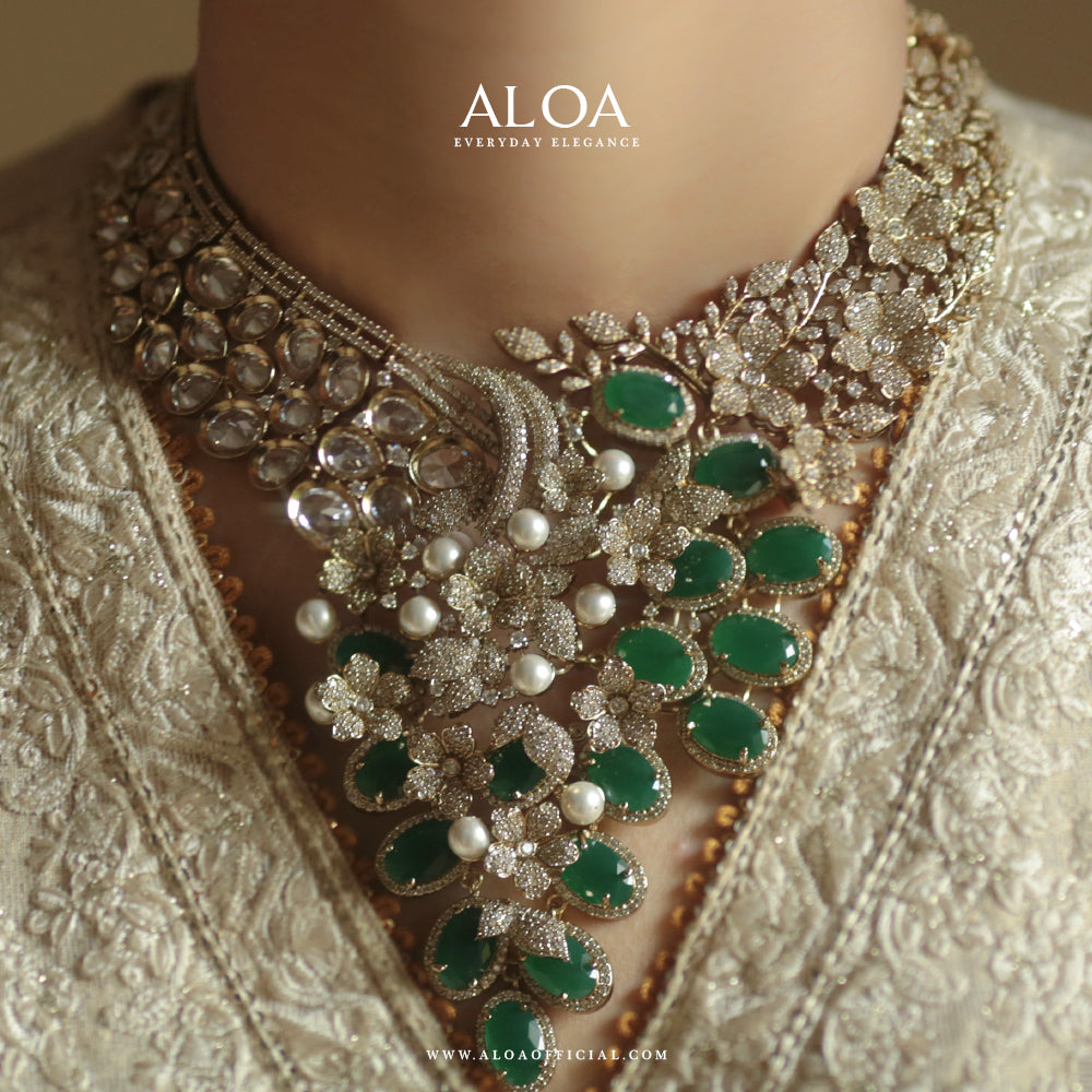 Petal & Frost Necklace Set