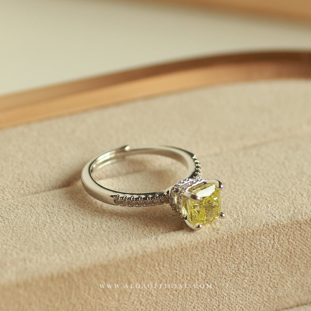 Lime Green Adjustable Ring