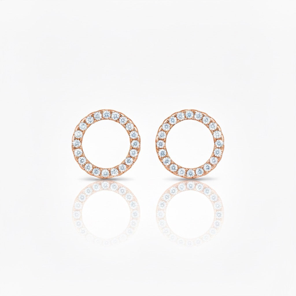 Tiny Sparkle Circle Studs