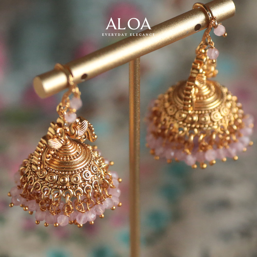 Peacock Gold-Toned Jhumkas