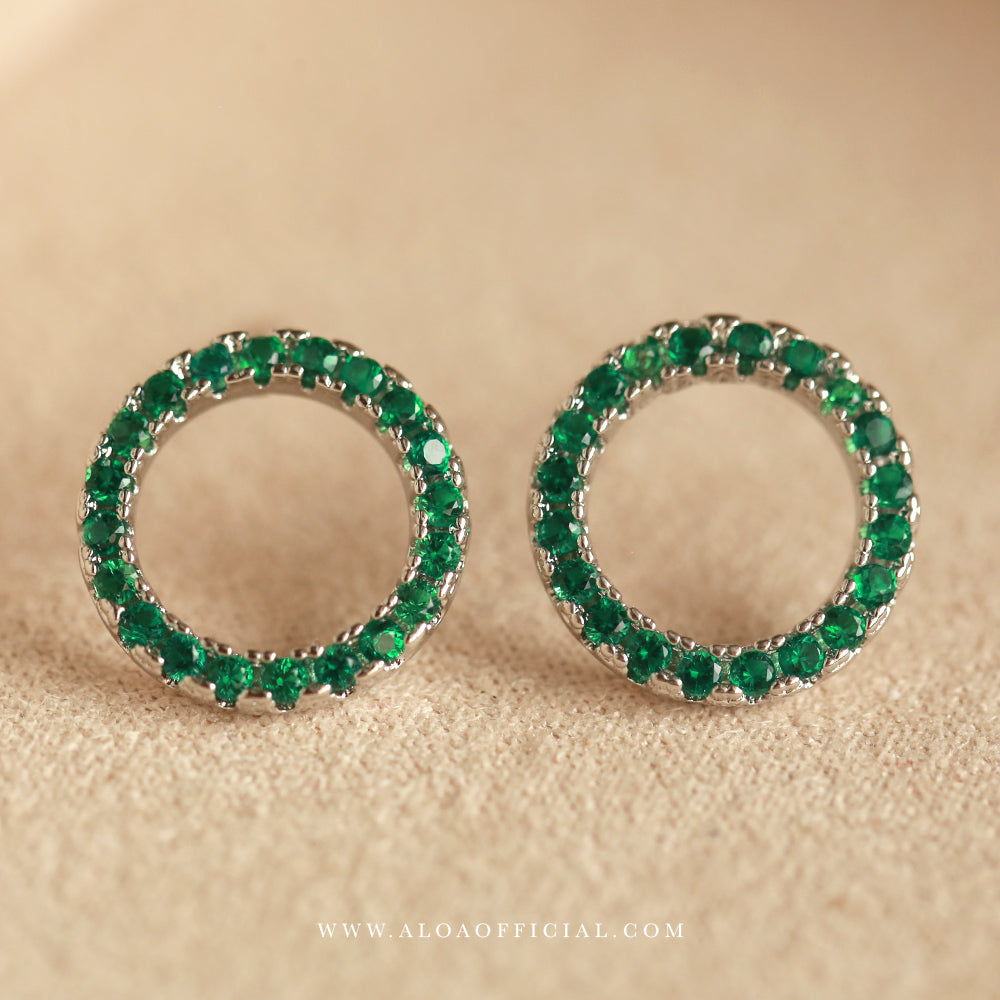 Circle of Sparkle CZ Studs