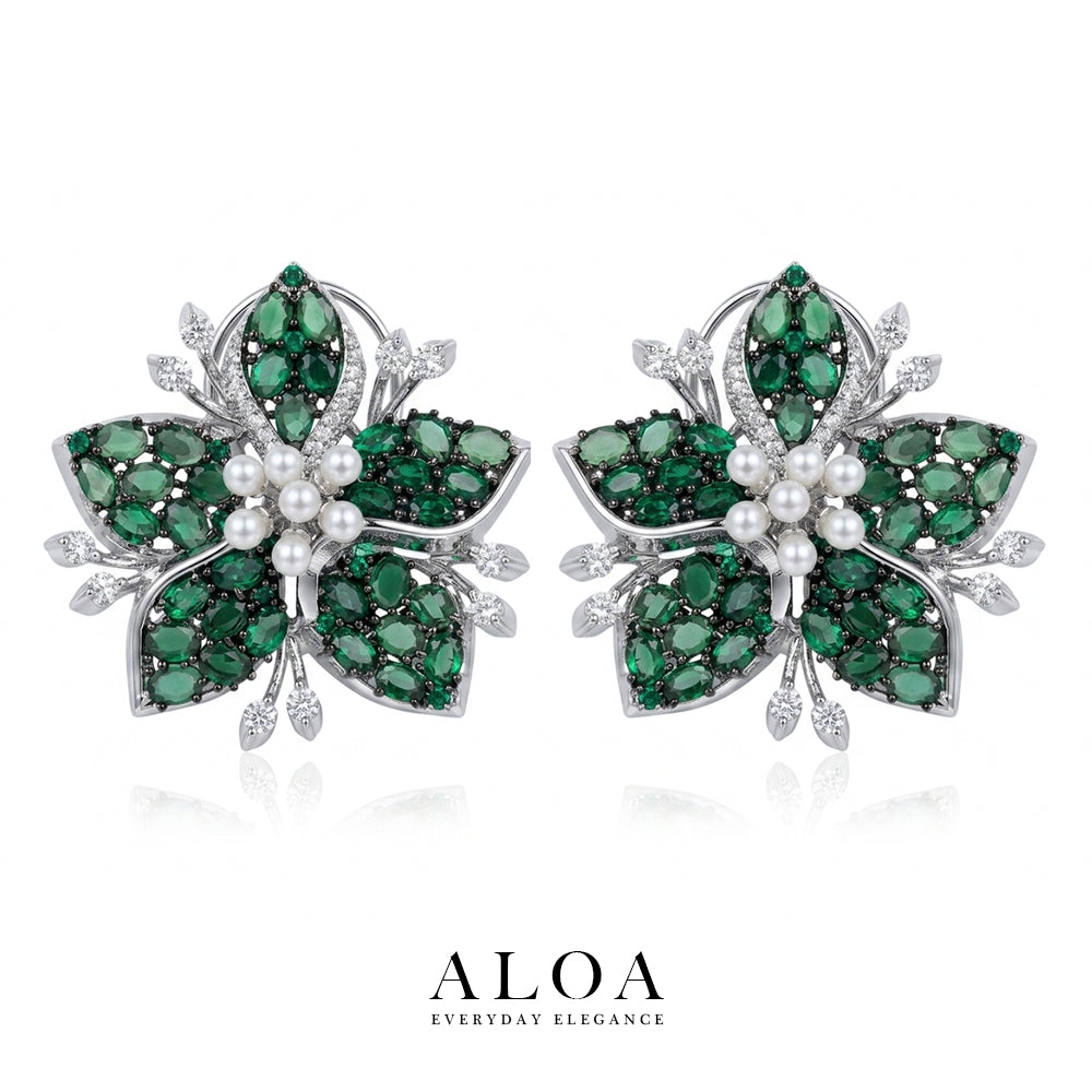 The Emerald Bloom Studs