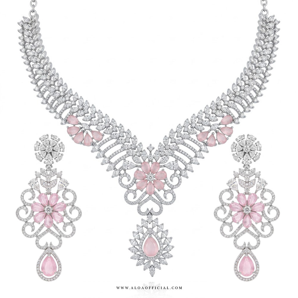 Blush Petal Necklace Set