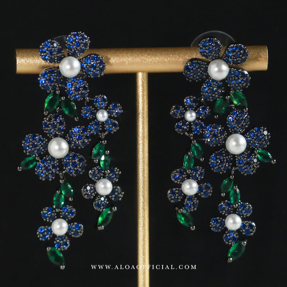 Regal Bloom CZ Earrings