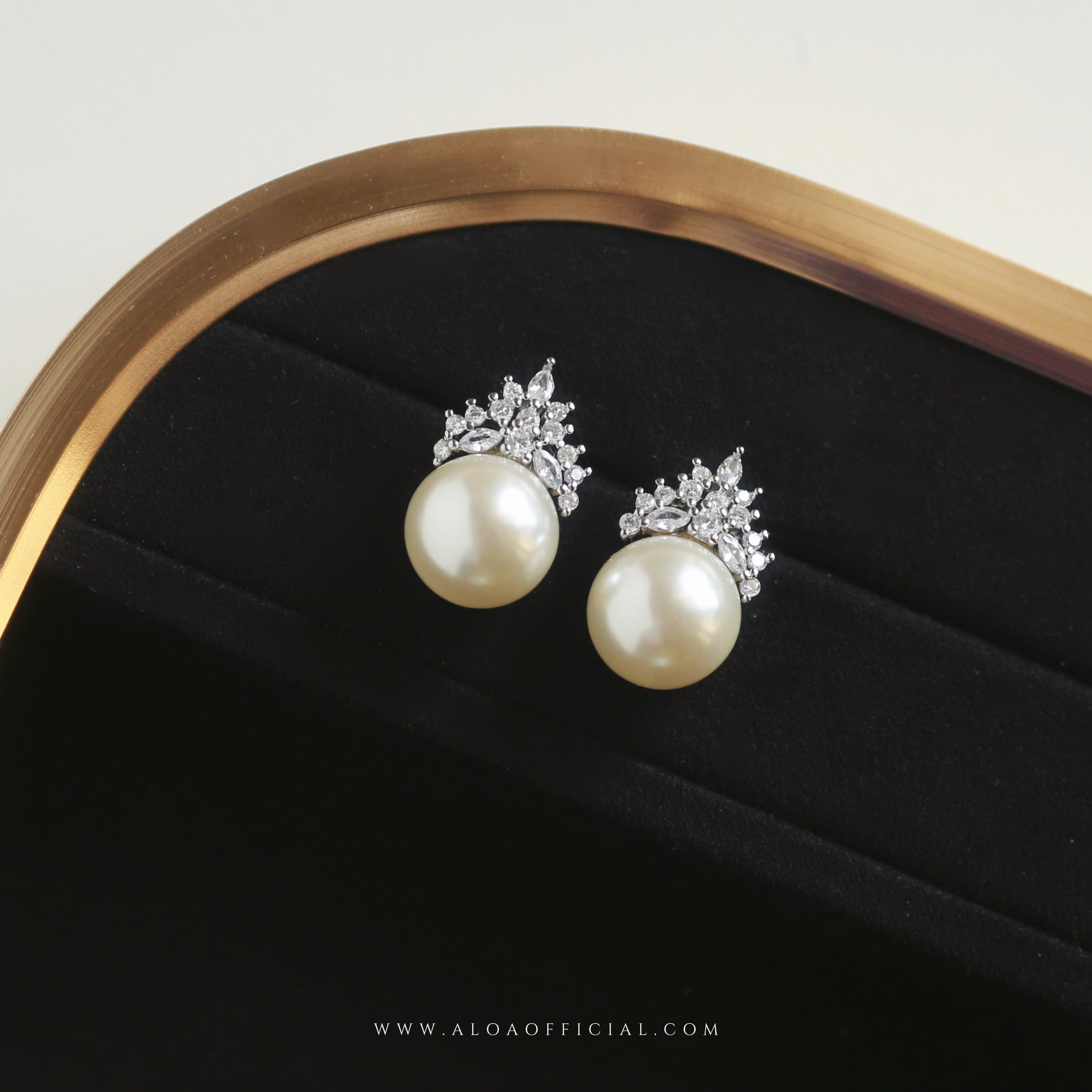 Luxe Pearl Bloom CZ Earrings