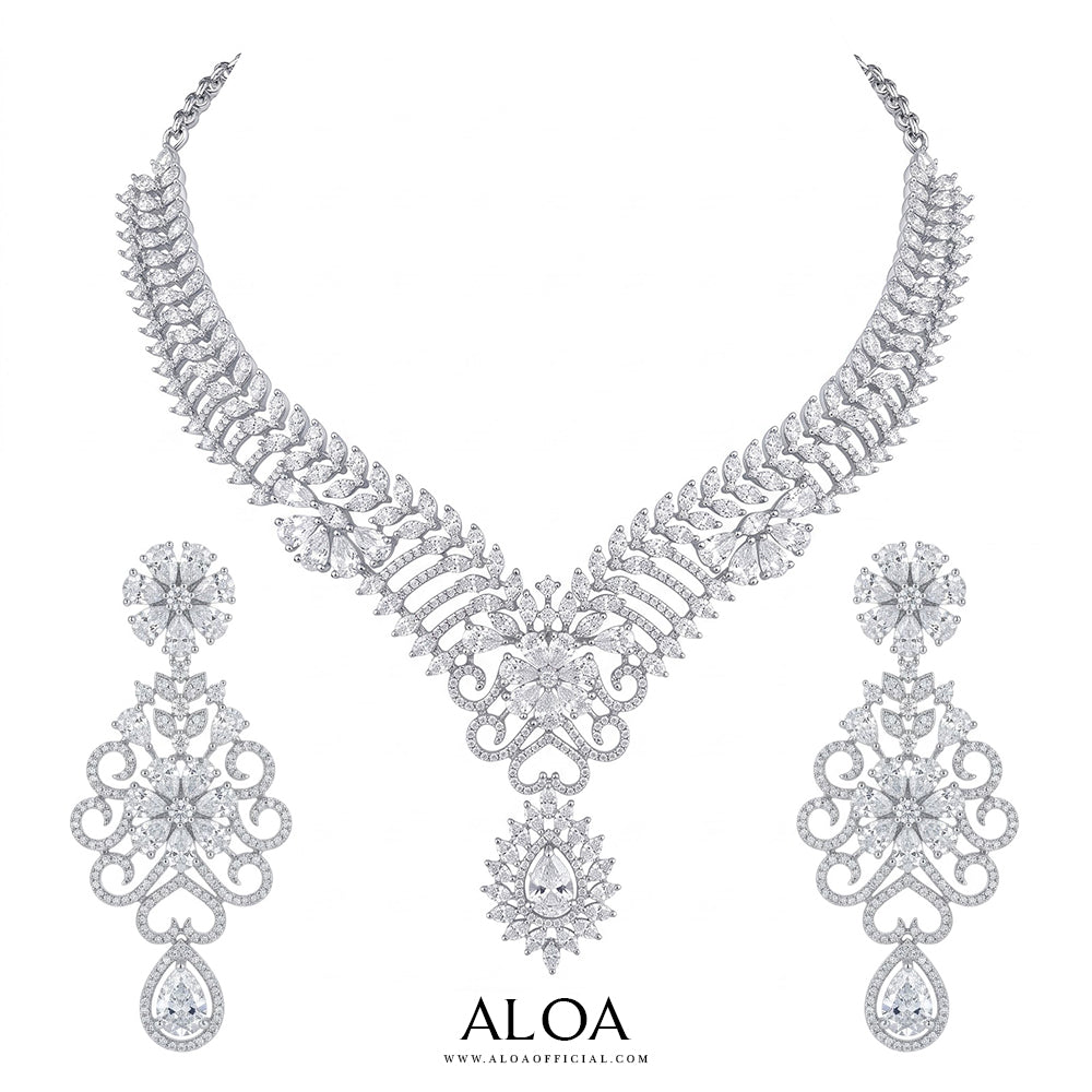 Silver Necklace Set
