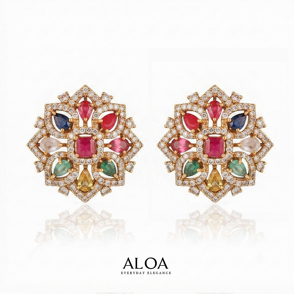 Mandala Statement Studs