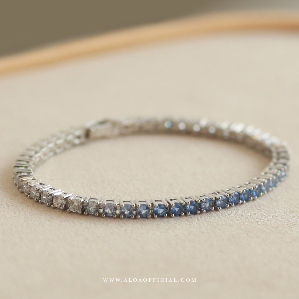 Ombre Blue CZ Tennis Bracelet