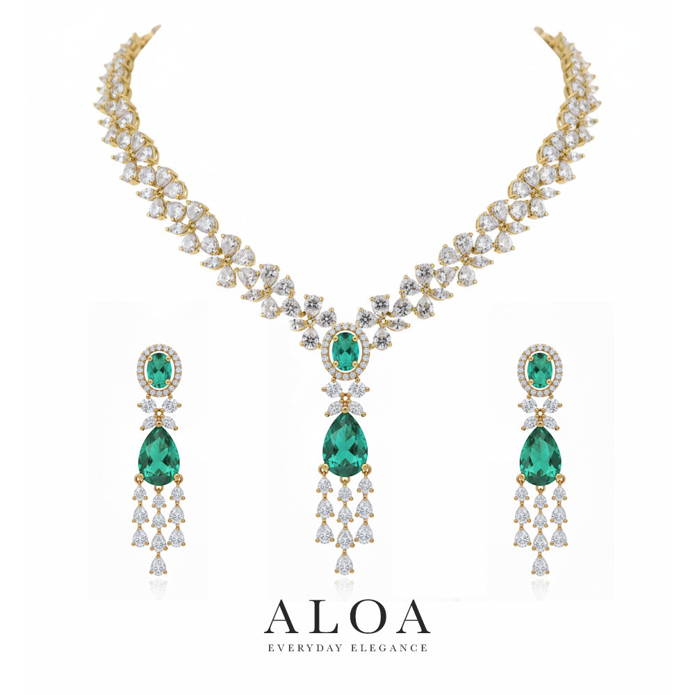 Emerald Cut Diamond Necklace